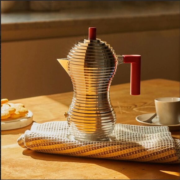 Pulcina Espresso Coffee Maker – Alessi x illy by Michele De Lucchi – 6-Cup Moka - Picture 2 of 7